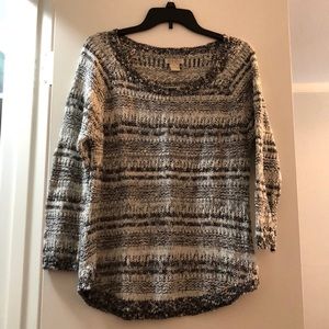 Black and White striped Lucky Brand Sweater